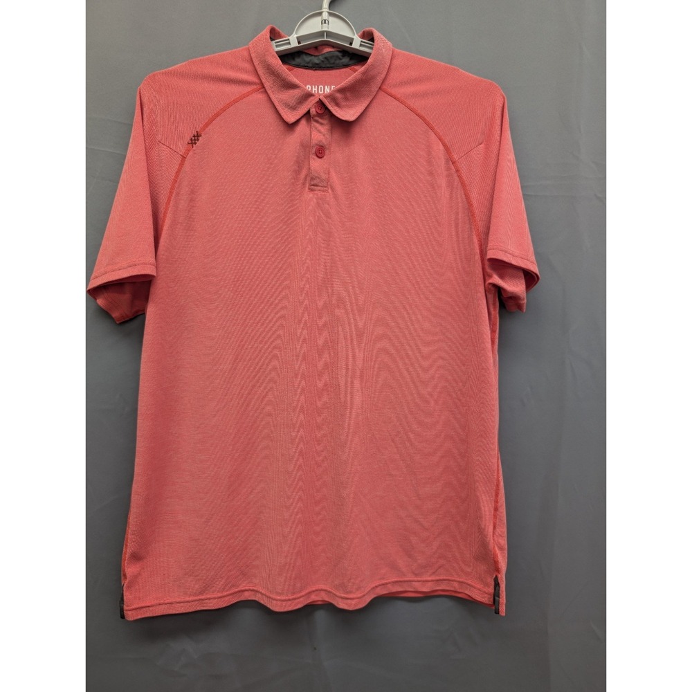 Rhone‎ Delta Pique Polo Shirt Men's XL Red Contrasting Collar Performance